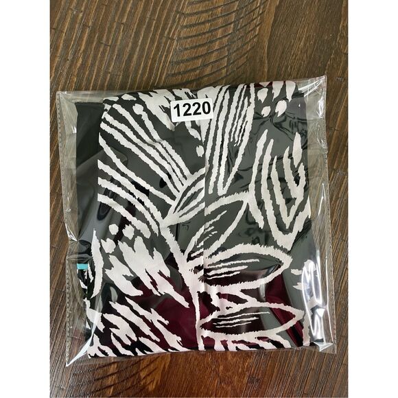 Tropical‎ Resort Tank Dress En Focus Studio Women 14 Black White Leaf Summer - Picture 8 of 8